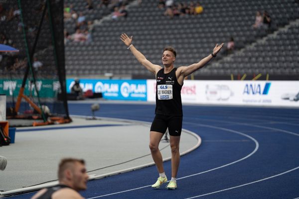 Julian Wagner (LC Top Team Thueringen) waehrend der deutschen Leichtathletik-Meisterschaften im Olympiastadion am 25.06.2022 in Berlin